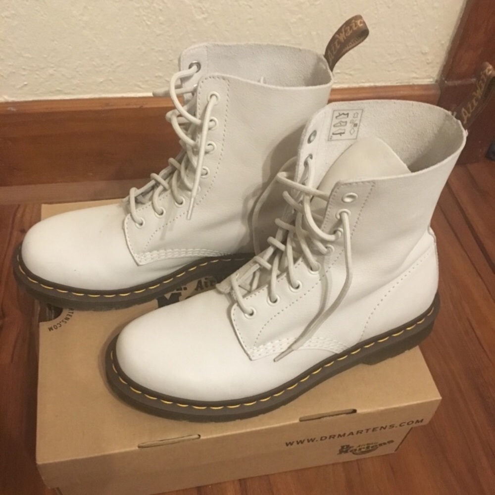 White Dr Martins